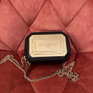 Karl Lagerfeld Mini Black with Gold Plate Cross Body